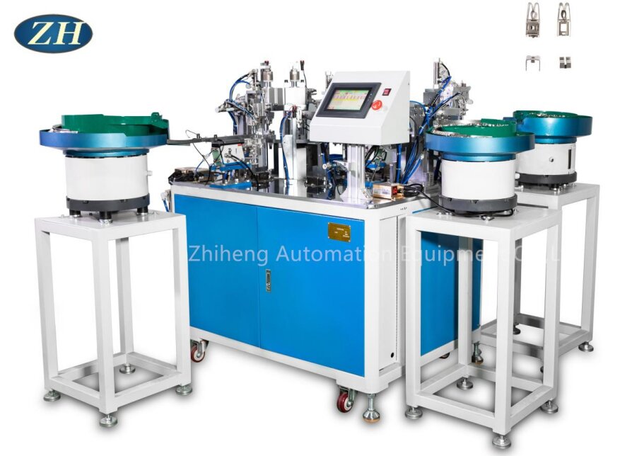 Riveting otomatis lan mencet mesin kanggo baris hardware gampang dijaga